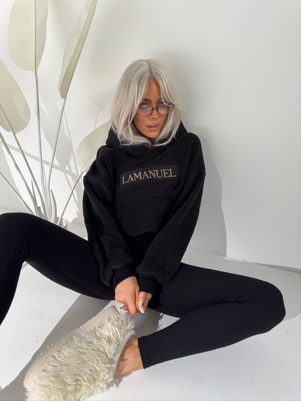 Bluza baranek PUFFY, czarna