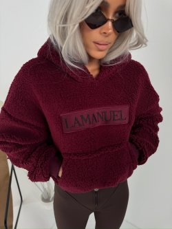 Bluza baranek PUFFY, bordo