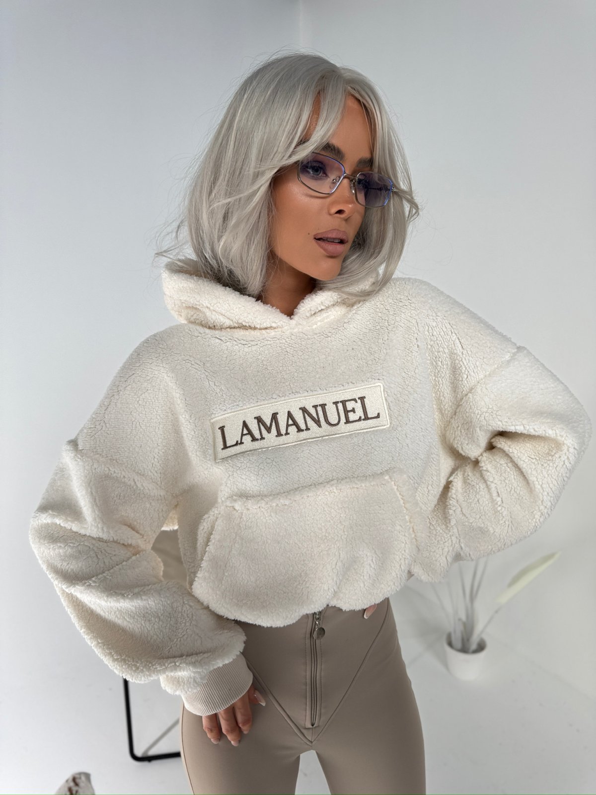 Bluza baranek PUFFY, ecru