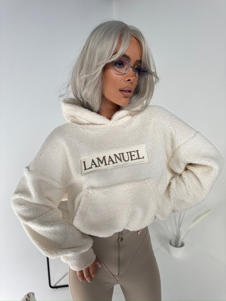 Bluza baranek PUFFY, ecru