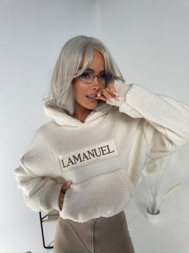 Bluza baranek PUFFY, ecru