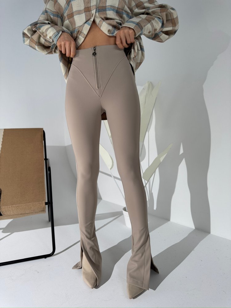 Spodnie z lycry NORTH, beż