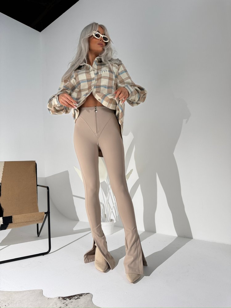 Spodnie z lycry NORTH, beż