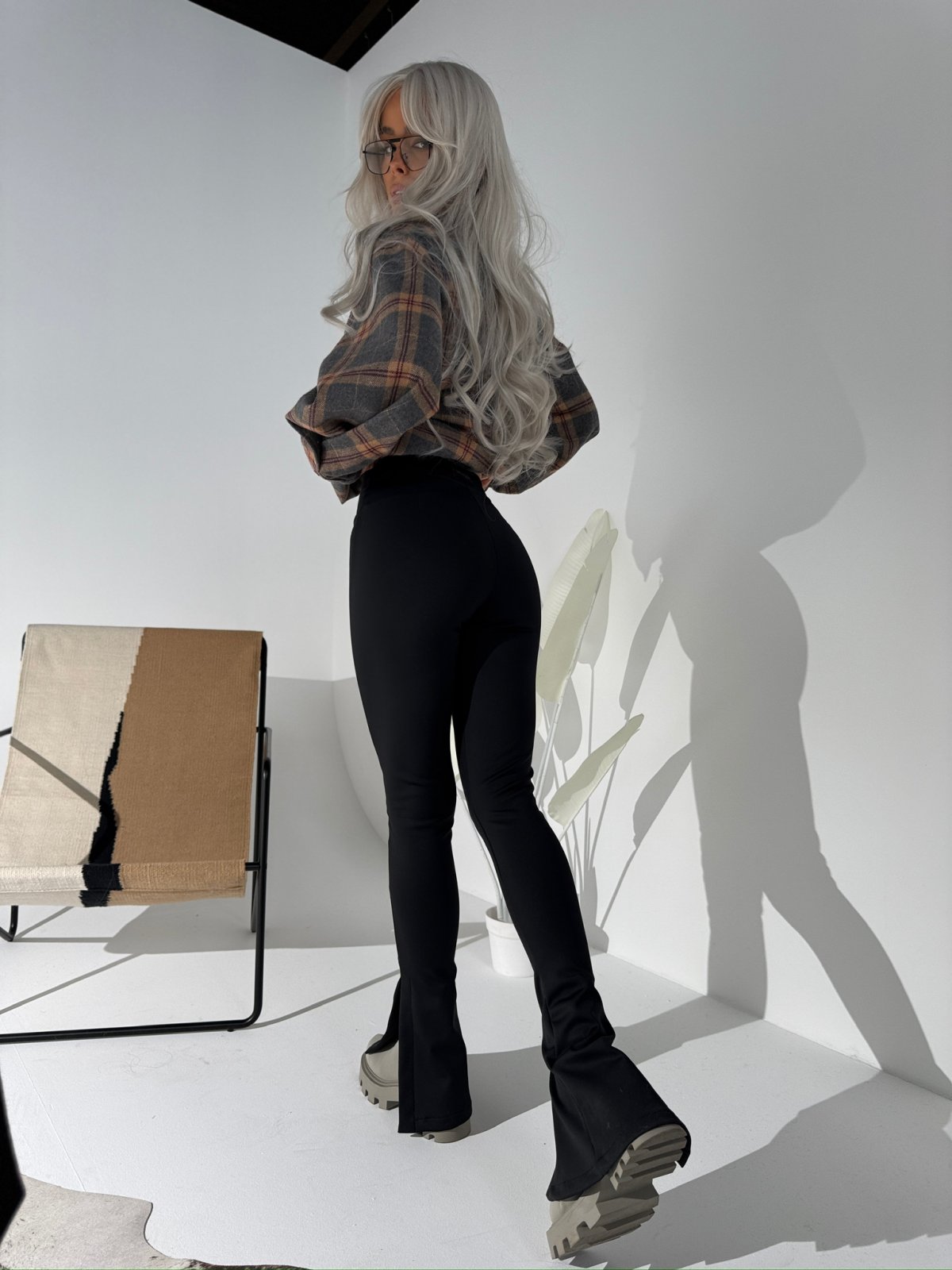 Spodnie z lycry NORTH, czarne