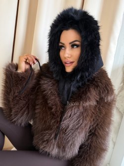 Balaclava/kaptur z wiskozą i wełną FURSI, black