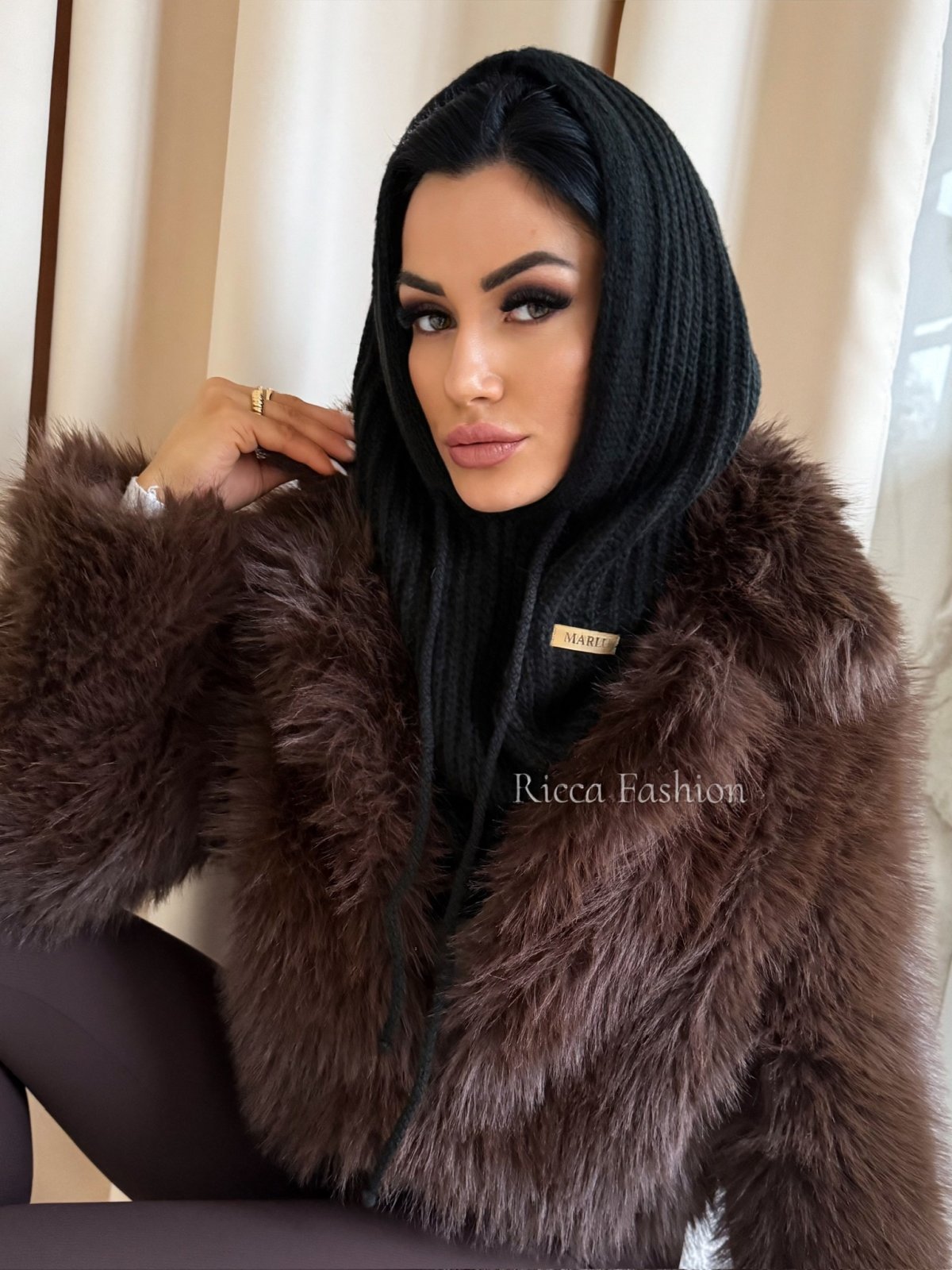 Balaclava/kaptur MARLU, black