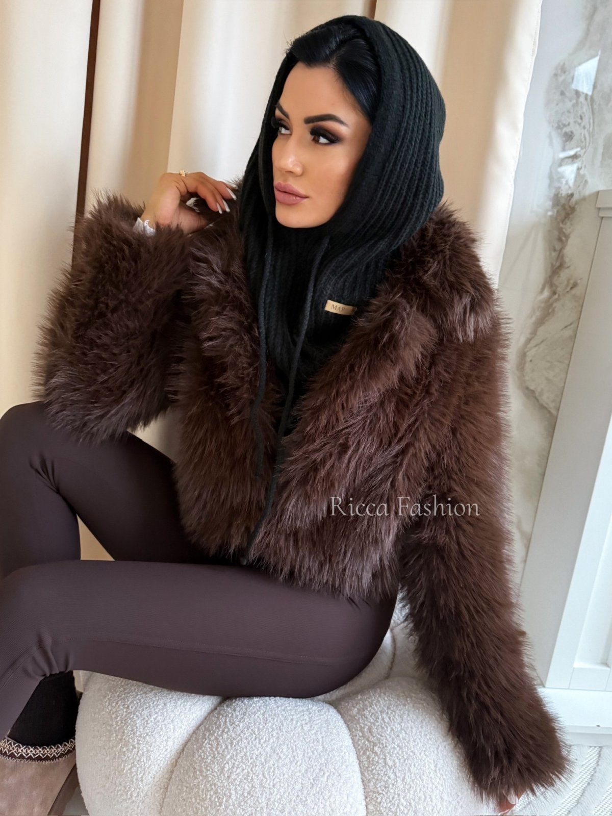 Balaclava/kaptur MARLU, black