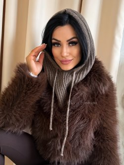 Balaclava/kaptur MARLU, milk chocolate