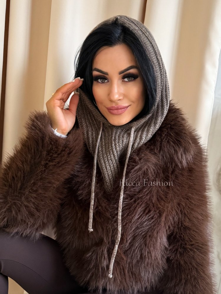 Balaclava/kaptur MARLU, milk chocolate