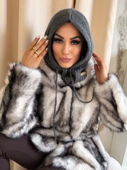 Balaclava/kaptur MARLU, graphite