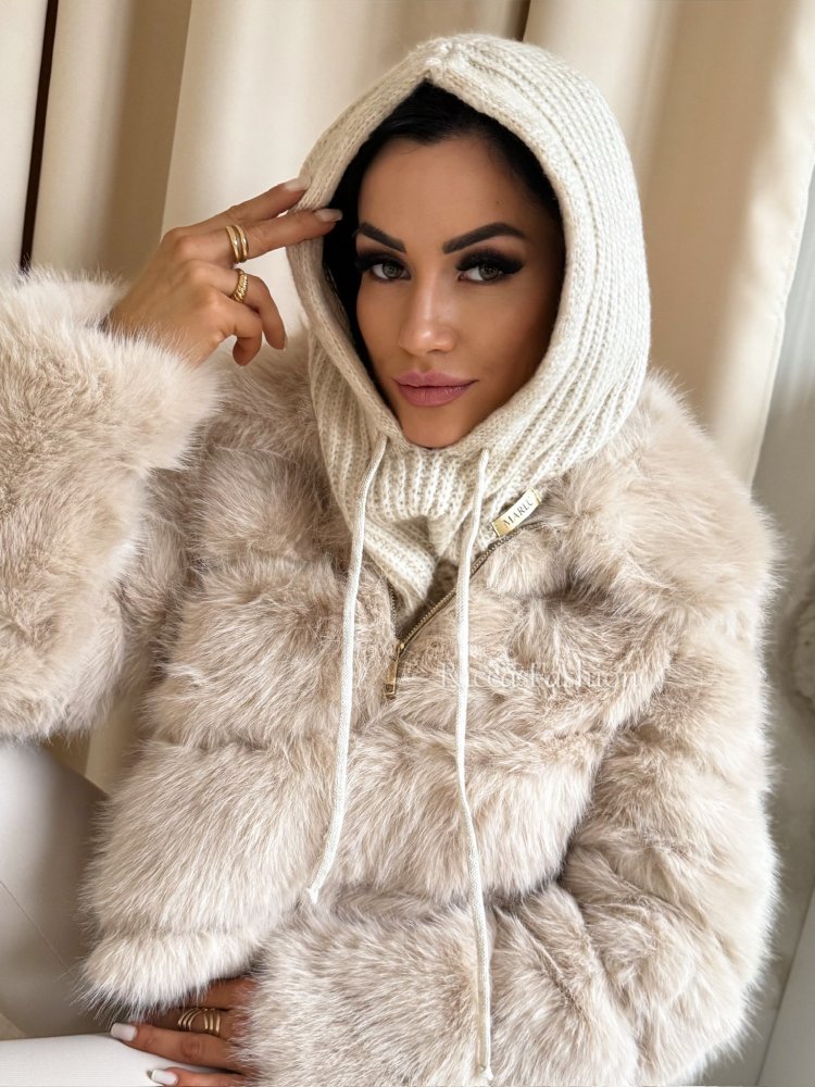 Balaclava/kaptur MARLU, beige
