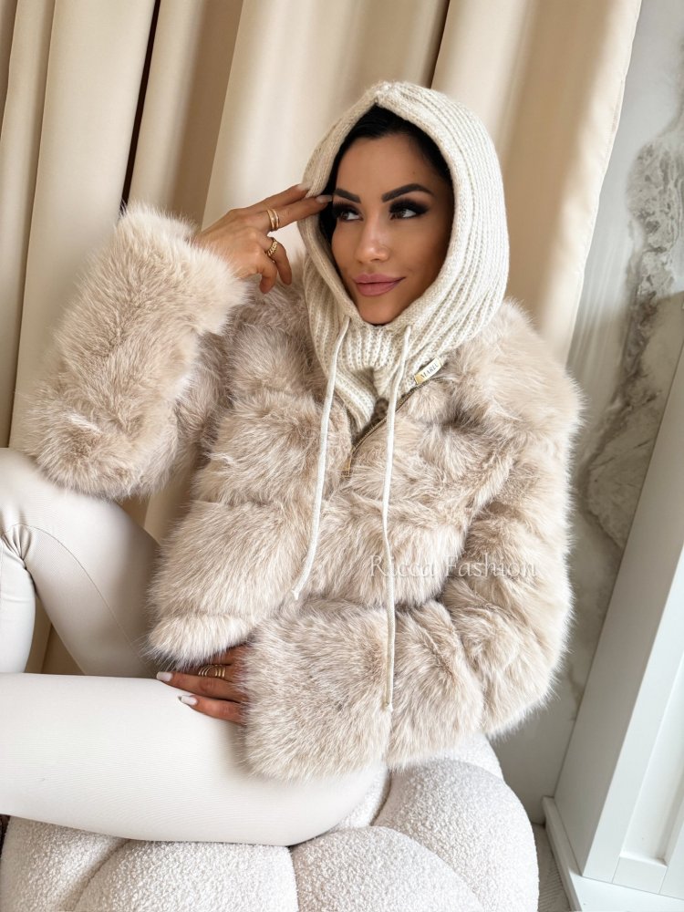 Balaclava/kaptur MARLU, beige