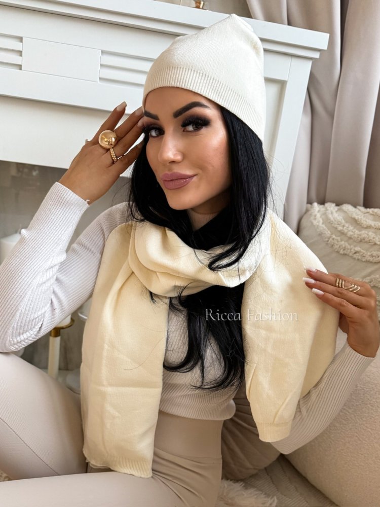 Komplet czapka+szalik z...