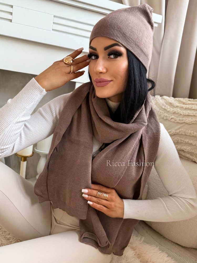 Komplet czapka+szalik z...