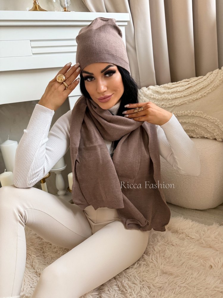 Komplet czapka+szalik z...