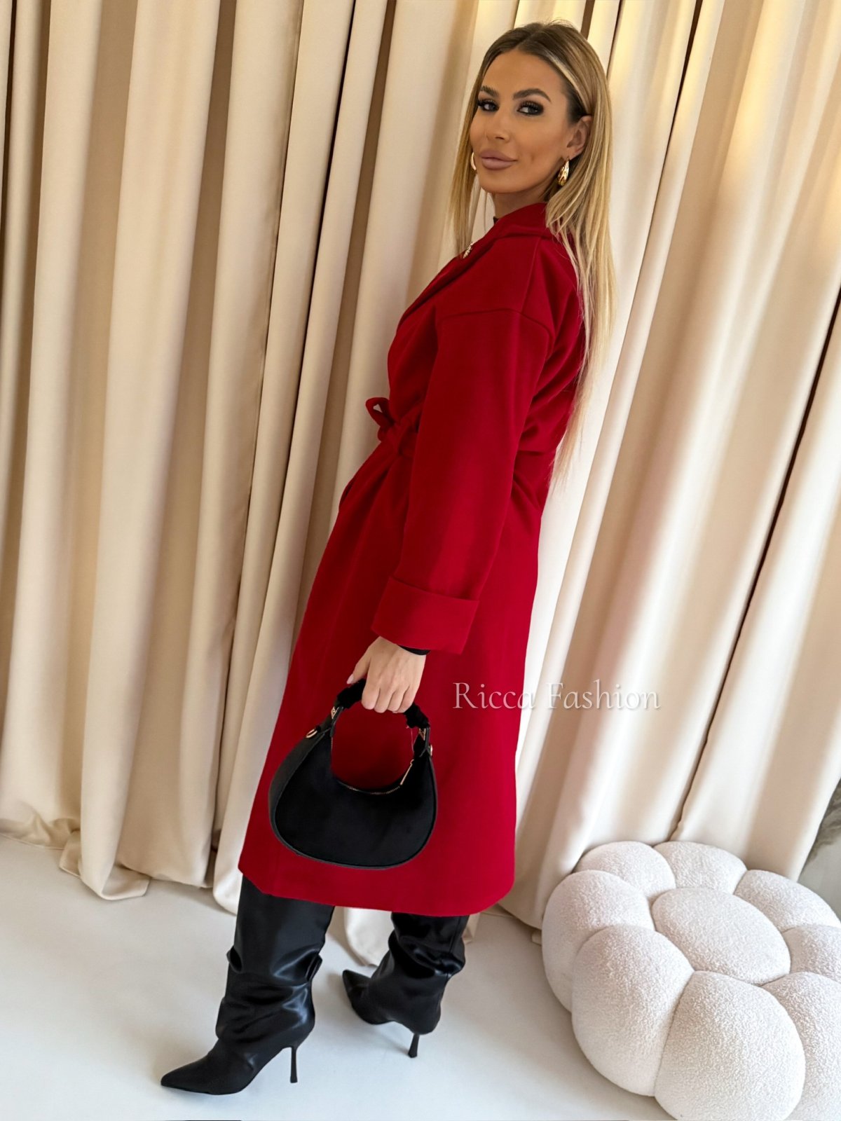 Płaszcz flauszowy MINTI, red