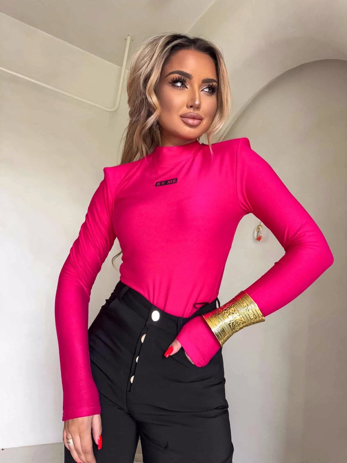 Bluzka MIRELLA by Me, fuksja