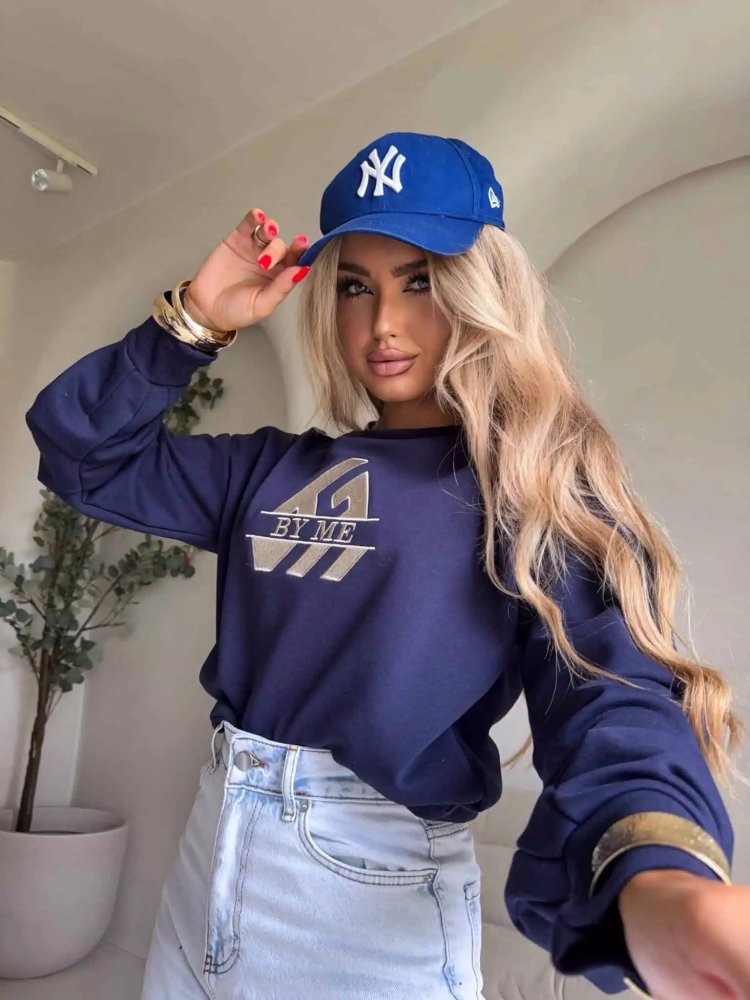 Bluza dresowa LUXIT, granat