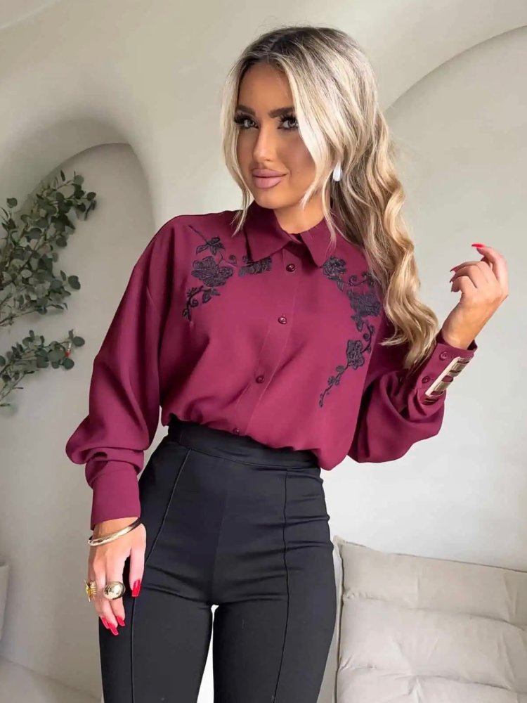 Koszula CHARLOTTE, bordo