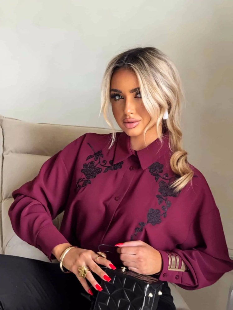 Koszula CHARLOTTE, bordo