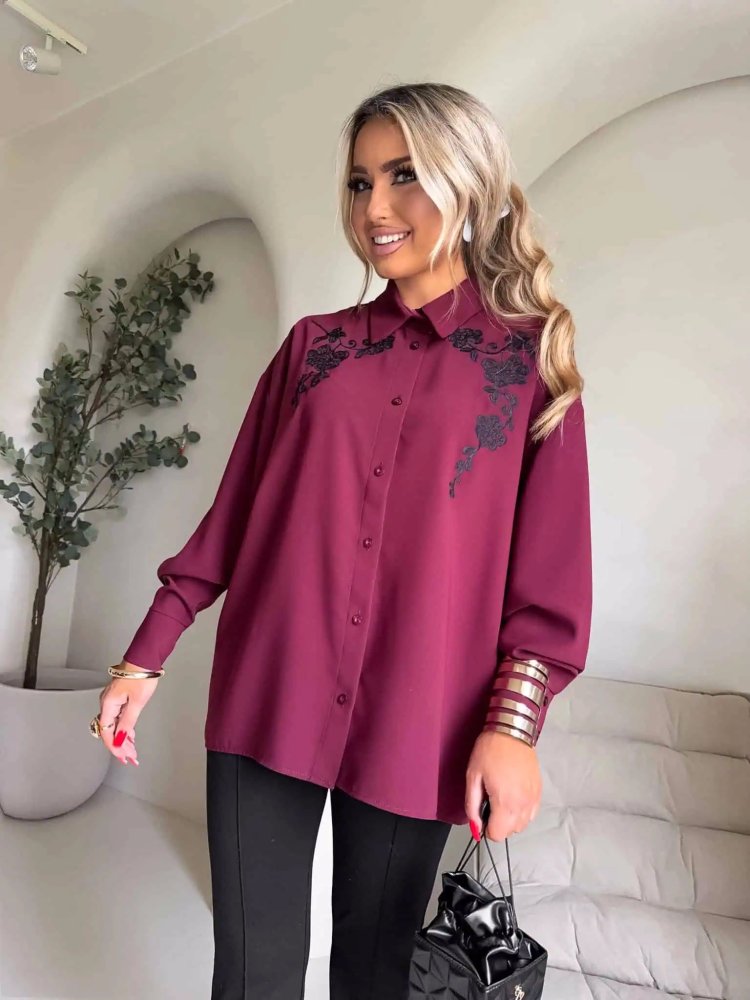 Koszula CHARLOTTE, bordo