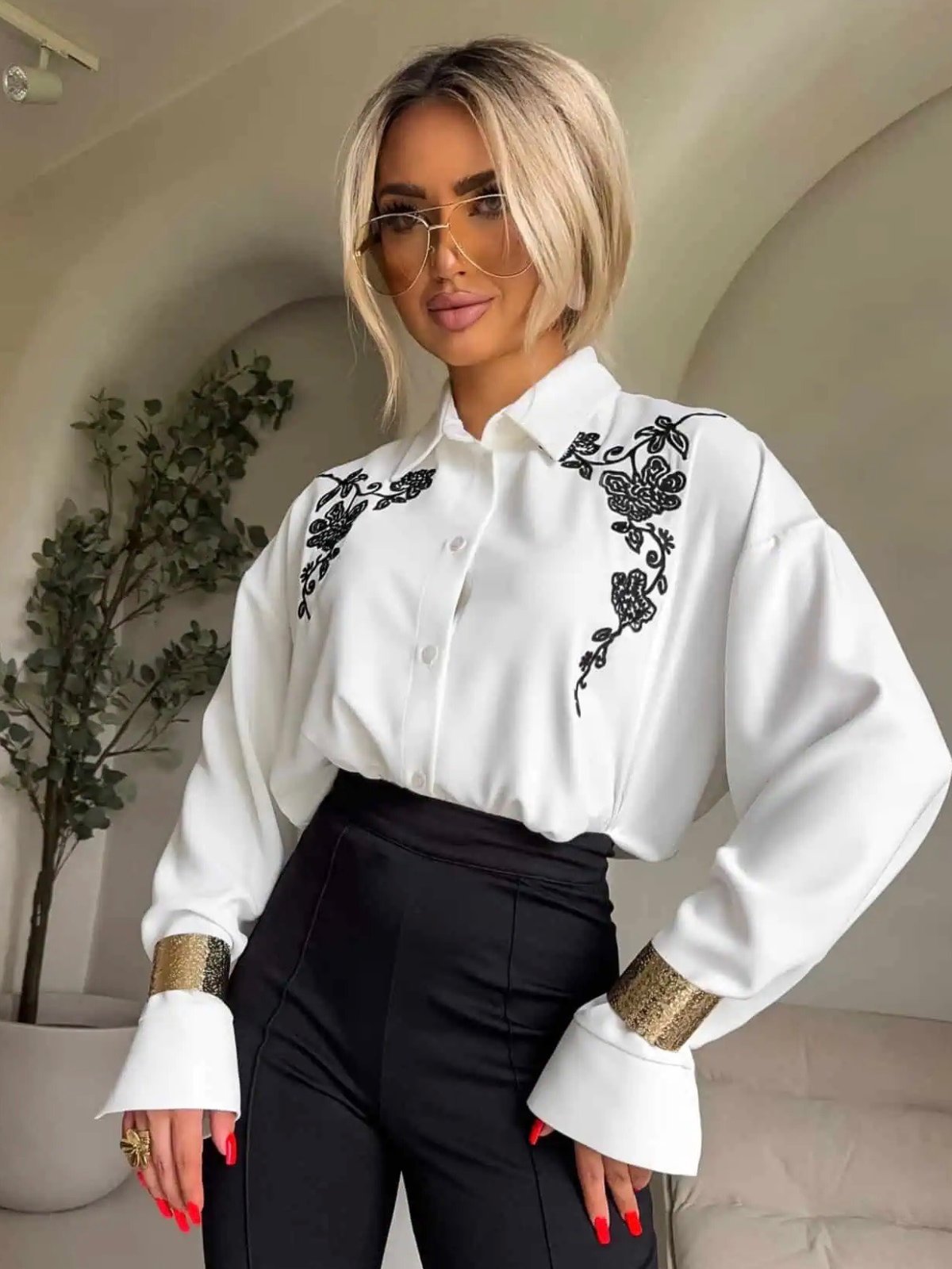 Koszula CHARLOTTE, ecru