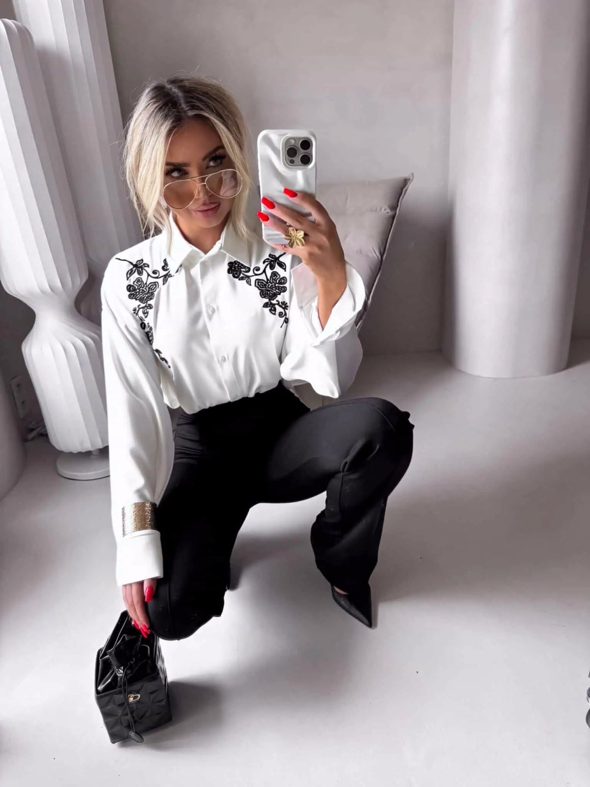 Koszula CHARLOTTE, ecru