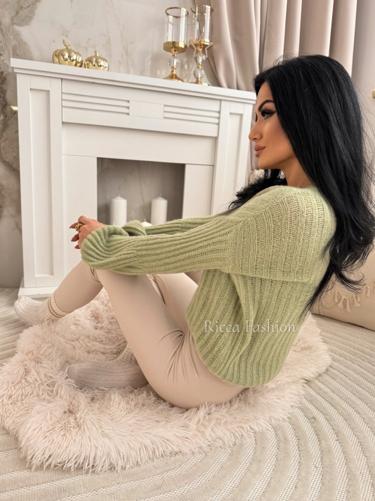 Sweterek z baby alpaką suri...