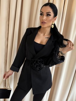 Marynarka z różą MARITTA, black
