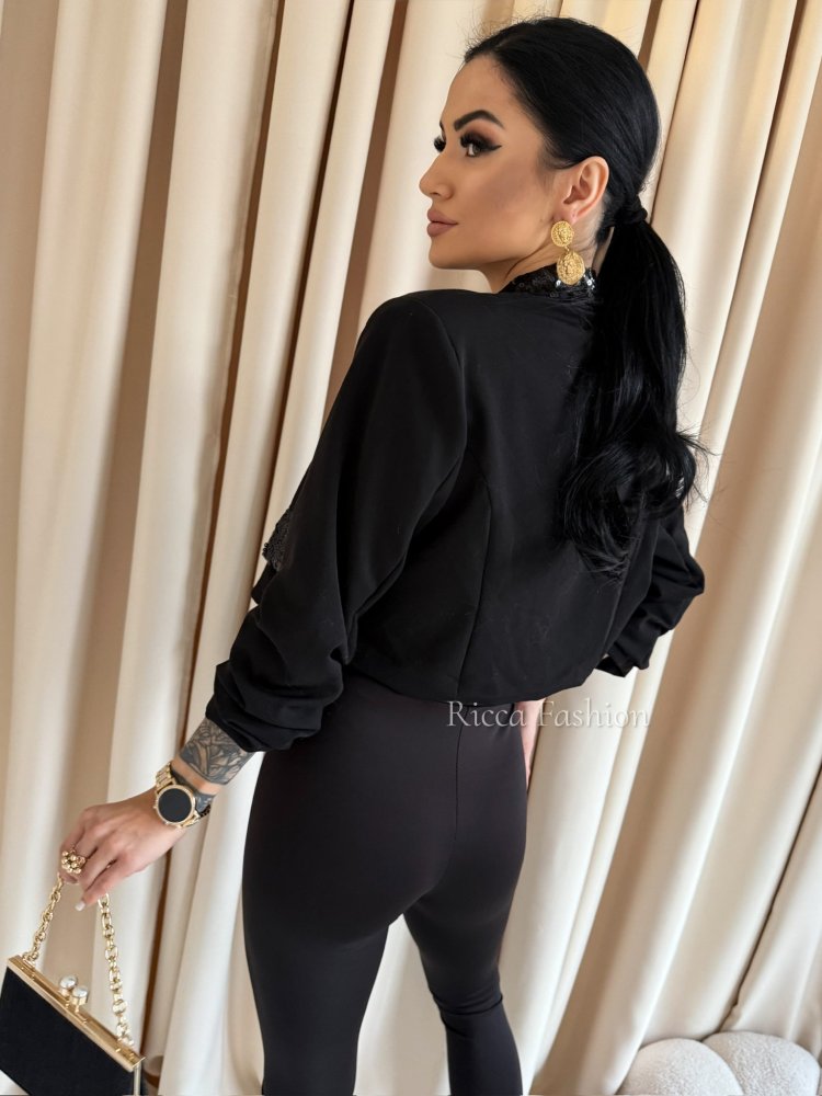 Marynarka z cekinami FESTIVO, black