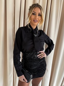 Koszula z krawatem PRADIS, black