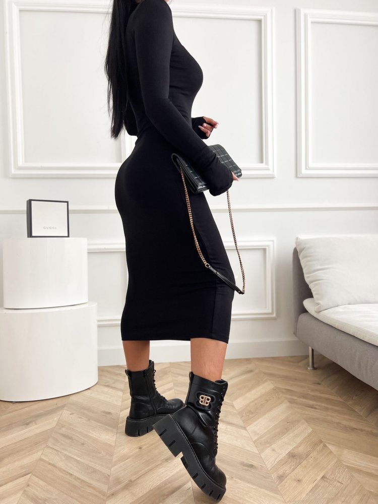 Sukienka midi z wiskozy LAYLA, black