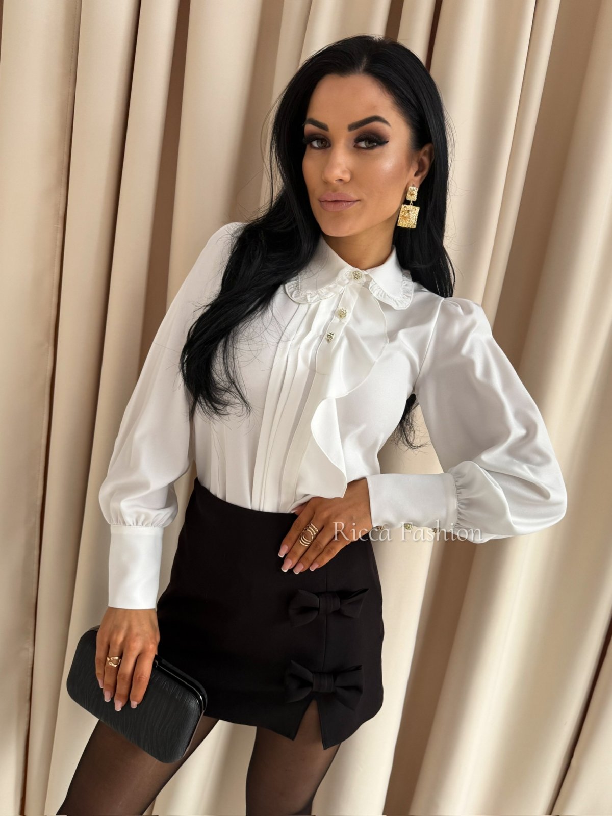 Koszula z wiskozą MERINA, white