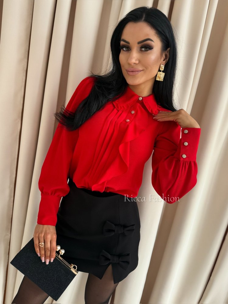 Koszula z wiskozą MERINA, red