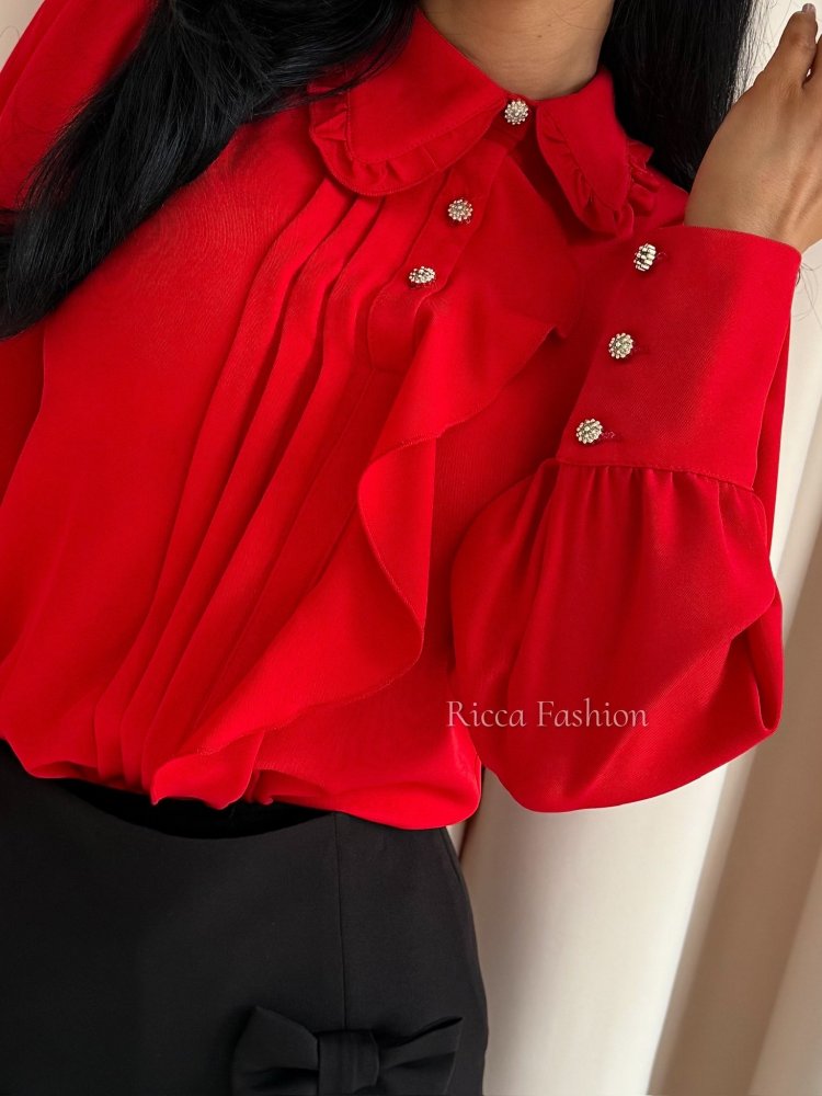 Koszula z wiskozą MERINA, red