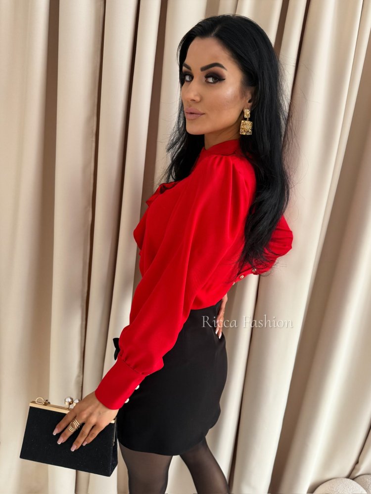 Koszula z wiskozą MERINA, red