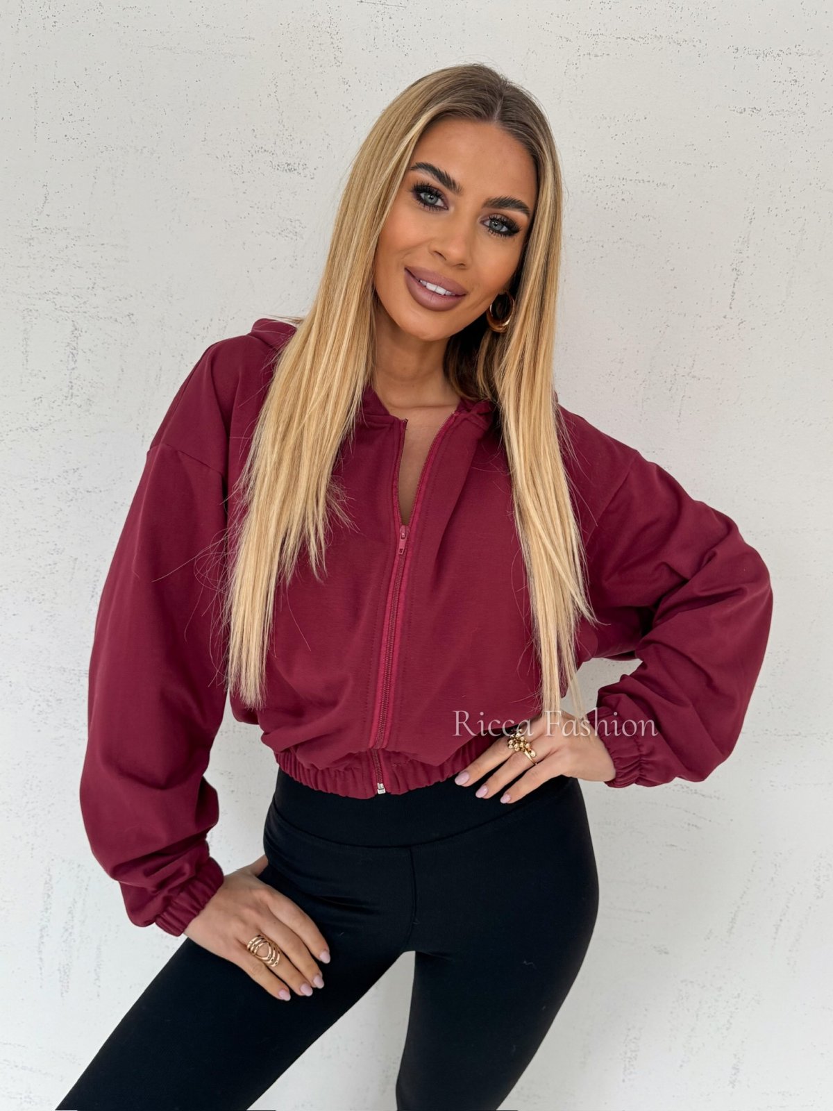 Bluza dresowa ZAGGI by Ricca, bordo