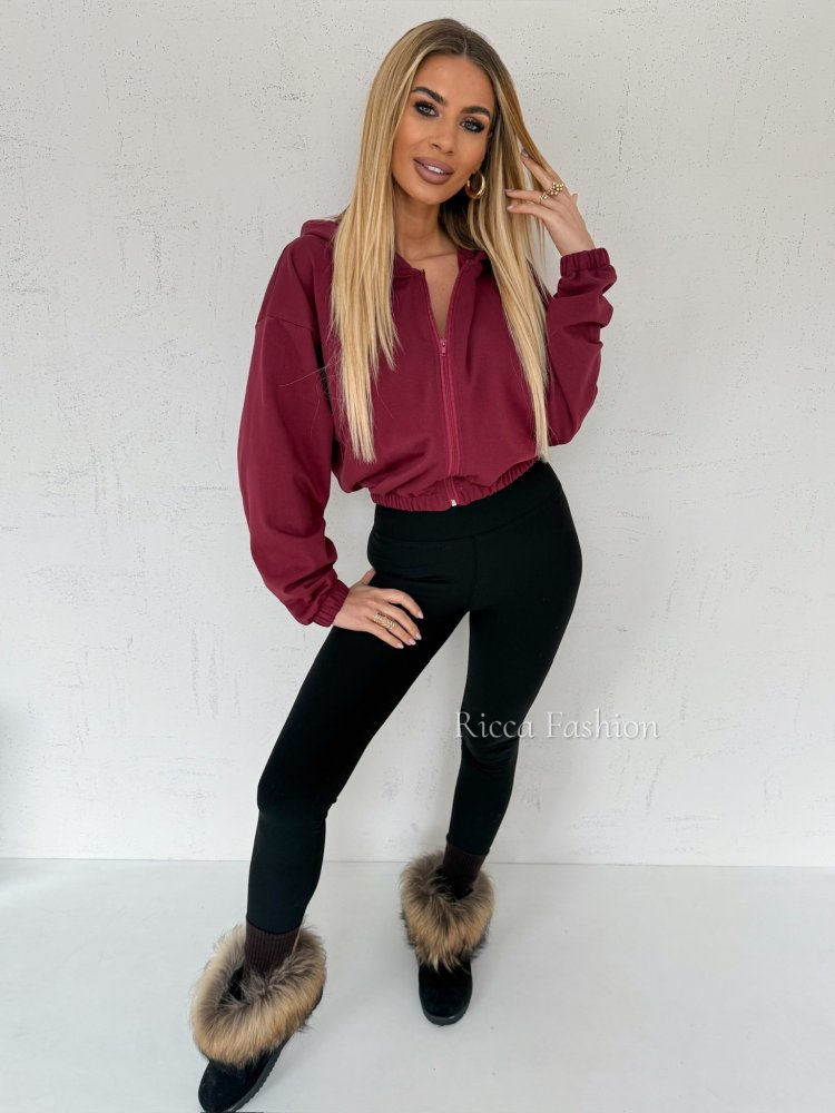 Bluza dresowa ZAGGI by Ricca, bordo