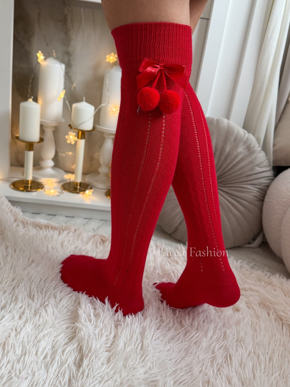 Zakolanówki READY, red