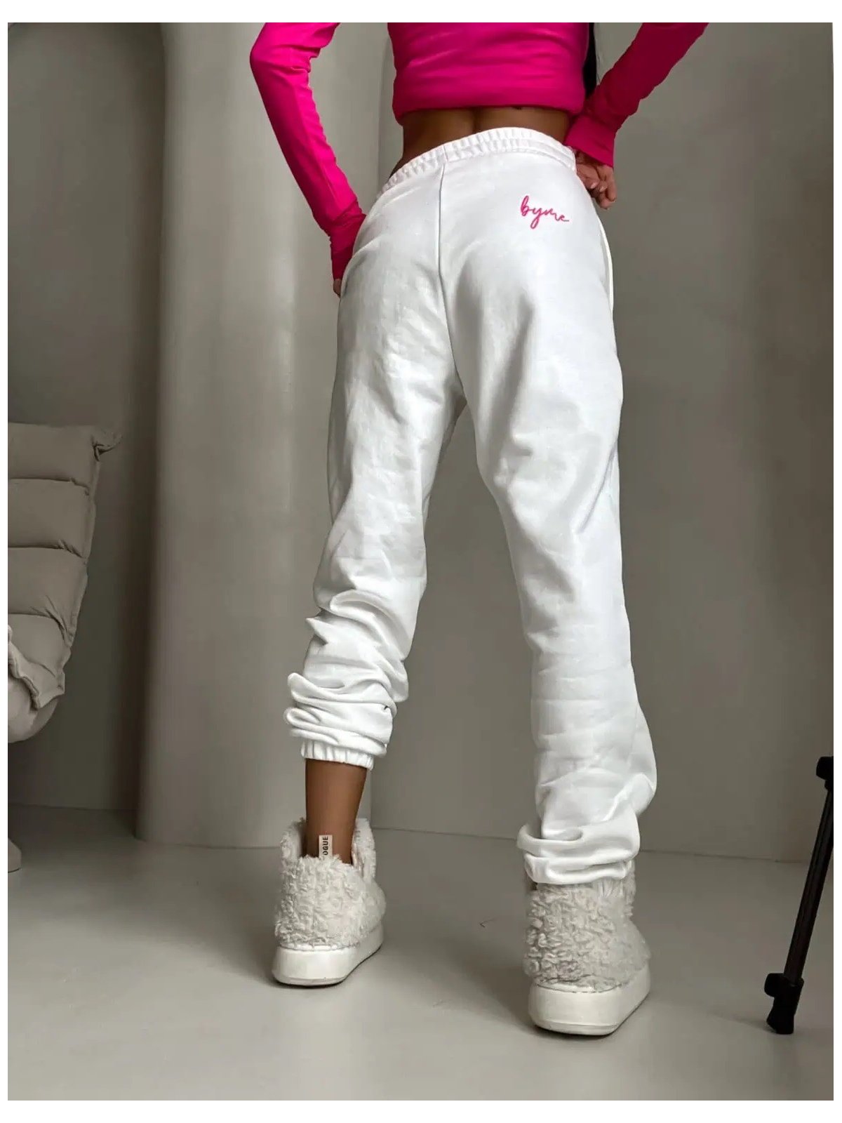 Spodnie dresowe DUO, ecru