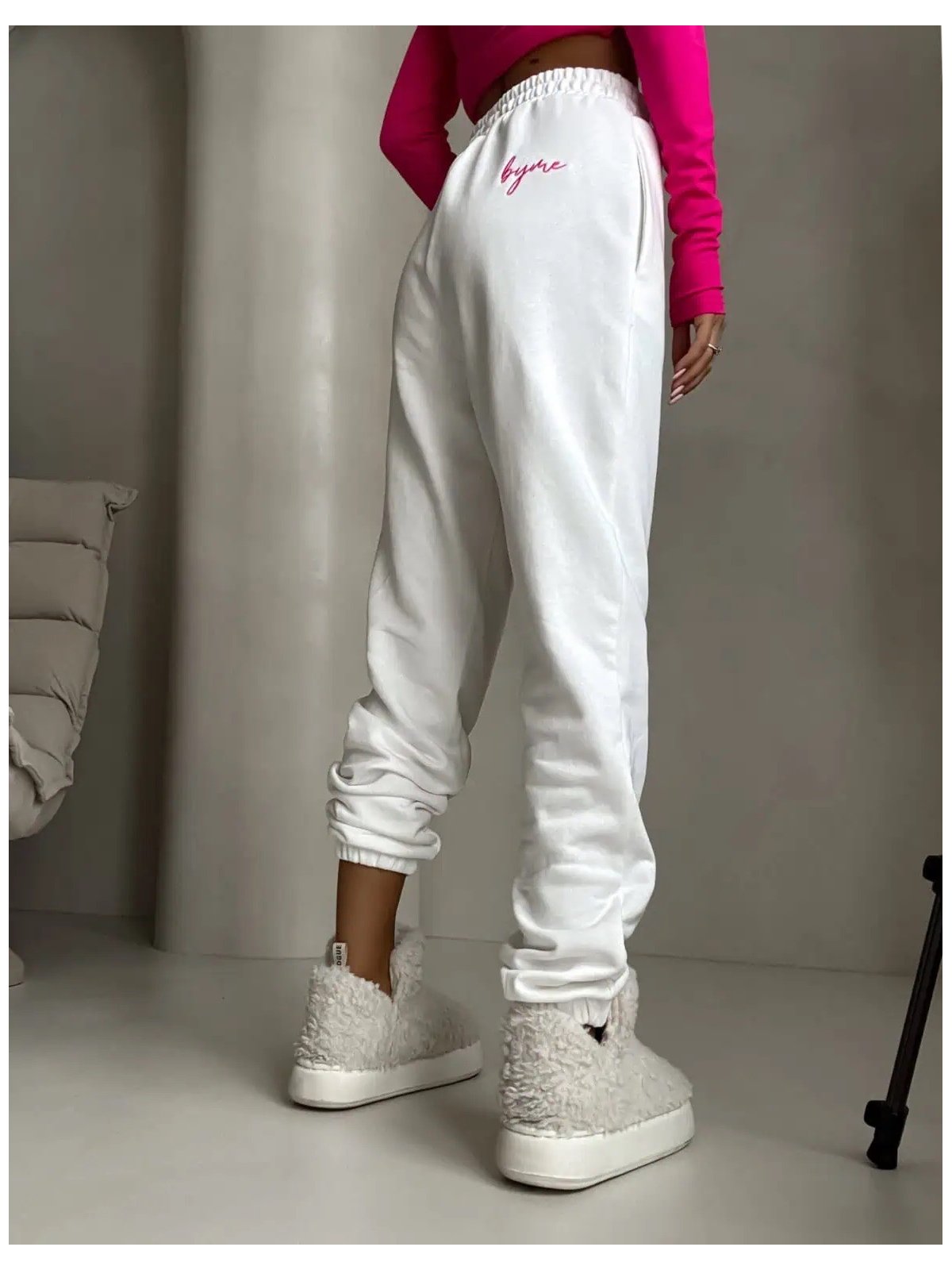 Spodnie dresowe DUO, ecru