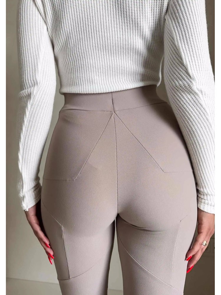 Legginsy FIT logo, beż