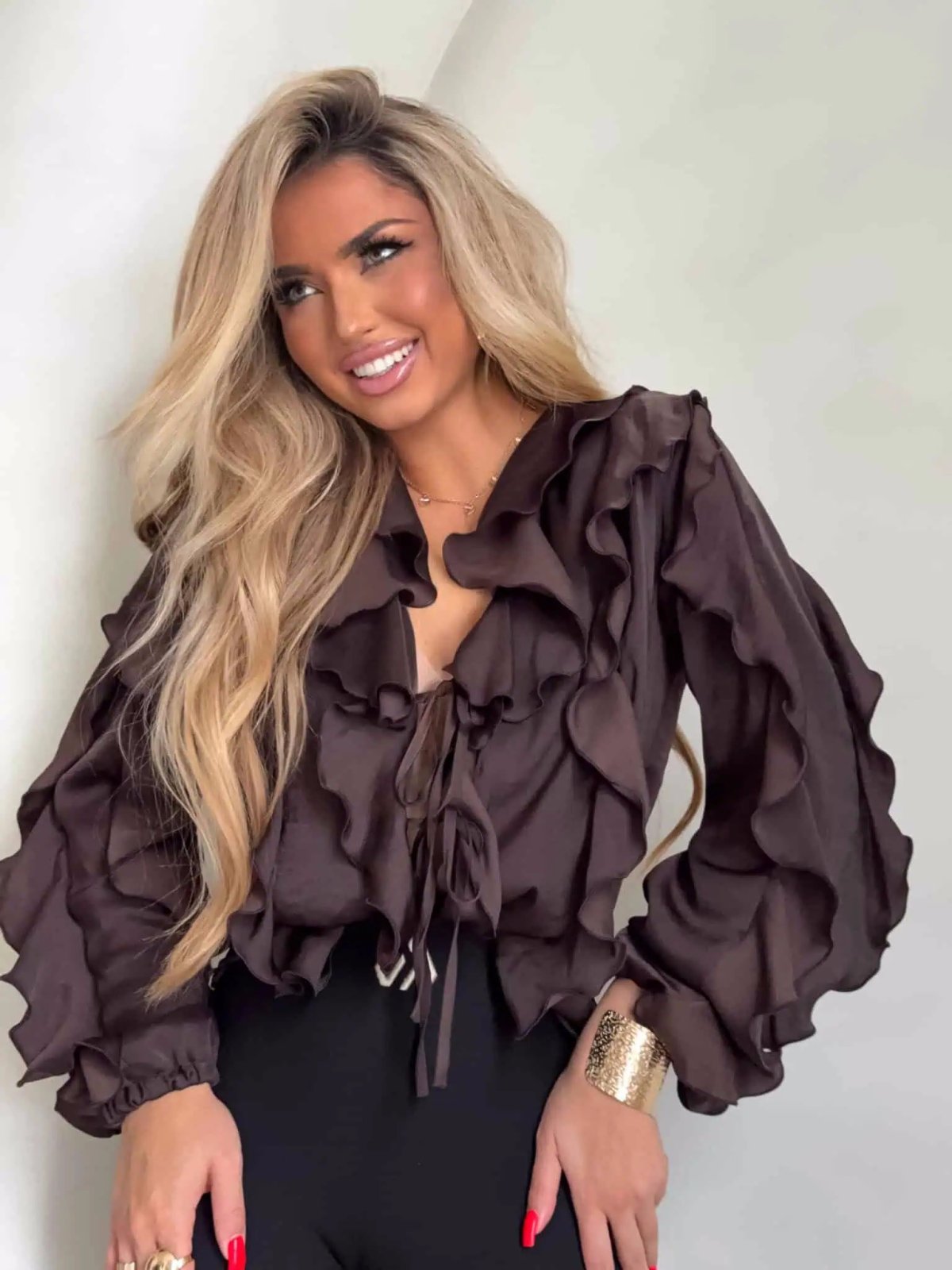 Koszula COURTNEY, czekolada