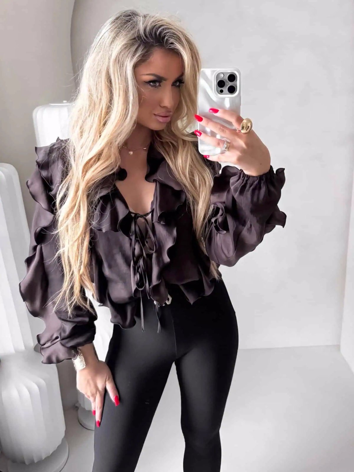 Koszula COURTNEY, czekolada