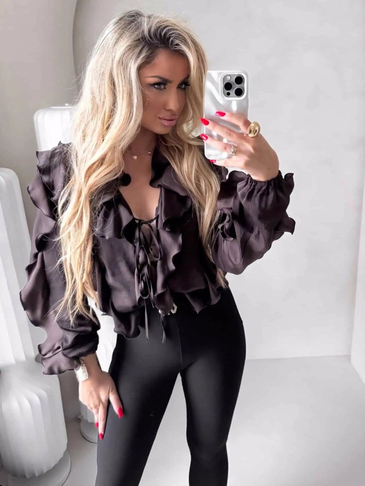 Koszula COURTNEY, czekolada