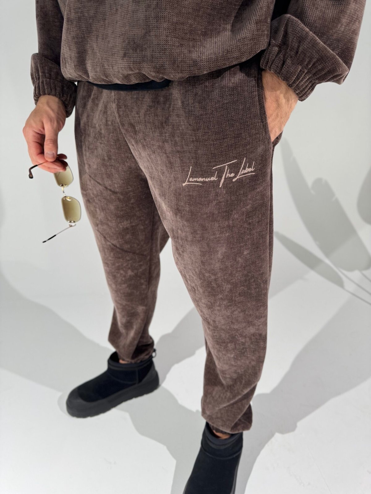 Spodnie dresowe męskie KING, czekolada