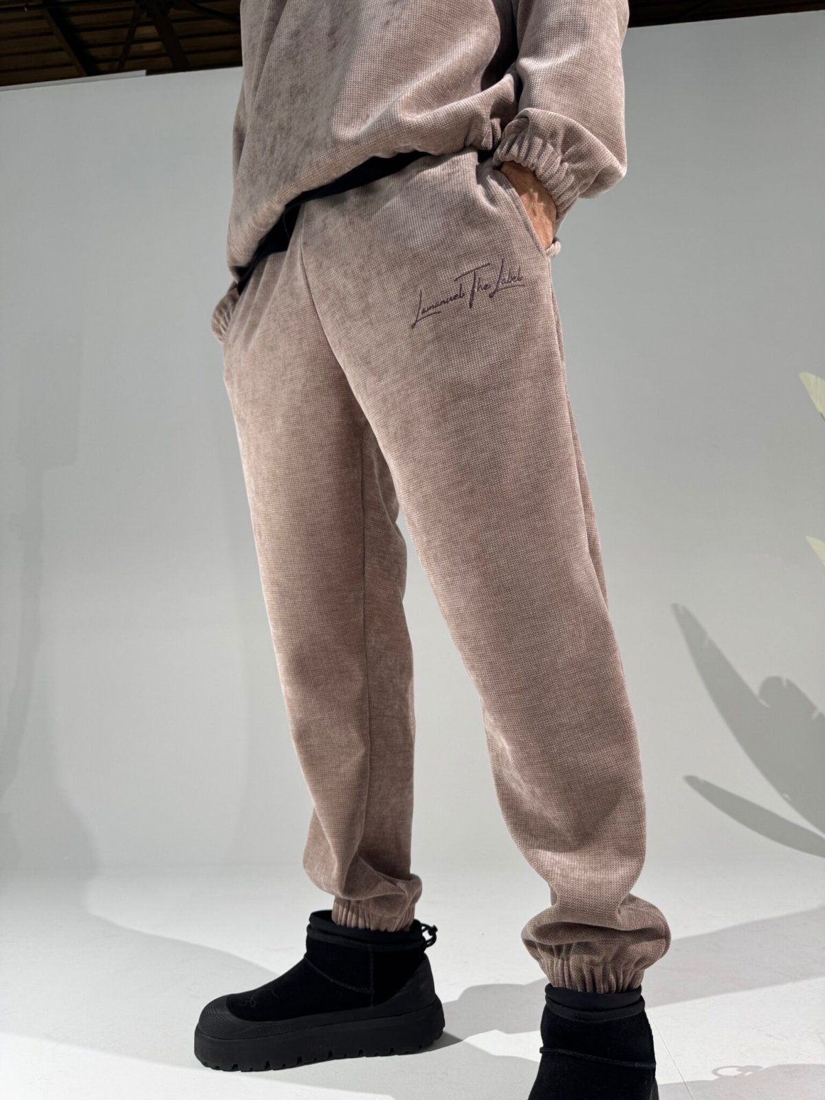 Spodnie dresowe męskie KING, beż