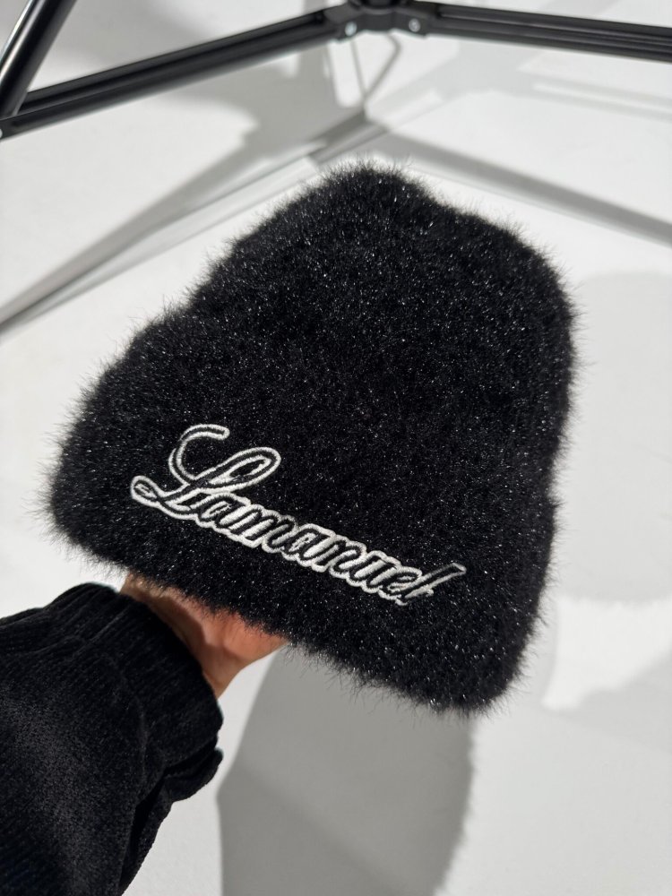 Czapka z wełną SNOWY, czarna