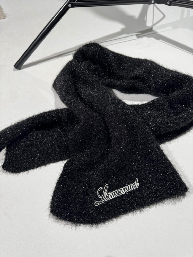 Szalik z wełną SNOWY, czarny