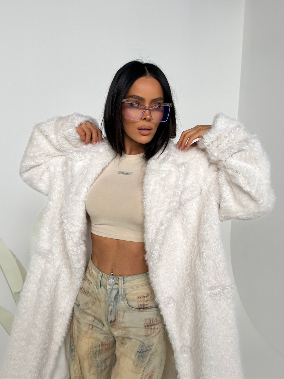 Płaszcz ALPHA, ecru